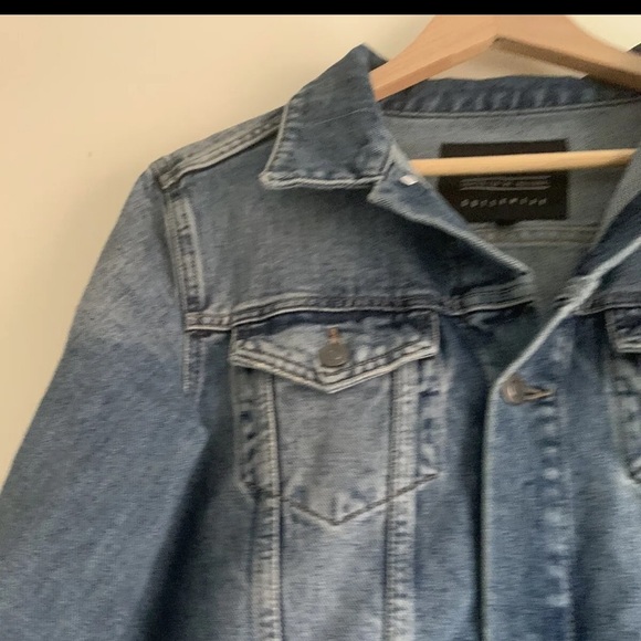 Men's Next Denim Jacket Size Small Great Used Condition Light Blue Wash - Picture 5 of 15